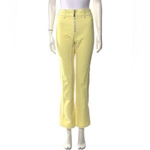 Louis Vuitton High-Rise Jeans in Pale Yellow. Runway